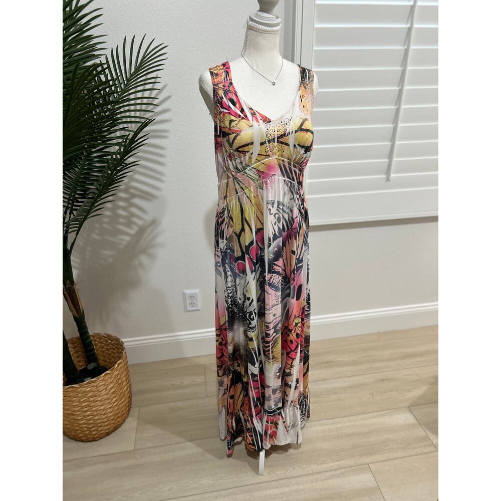 Style & Co, multicolor embellished butterfly abstract print size L